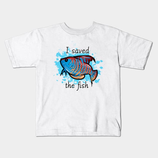 I saved the fish Detroit become human Kids T-Shirt by Sonoyang